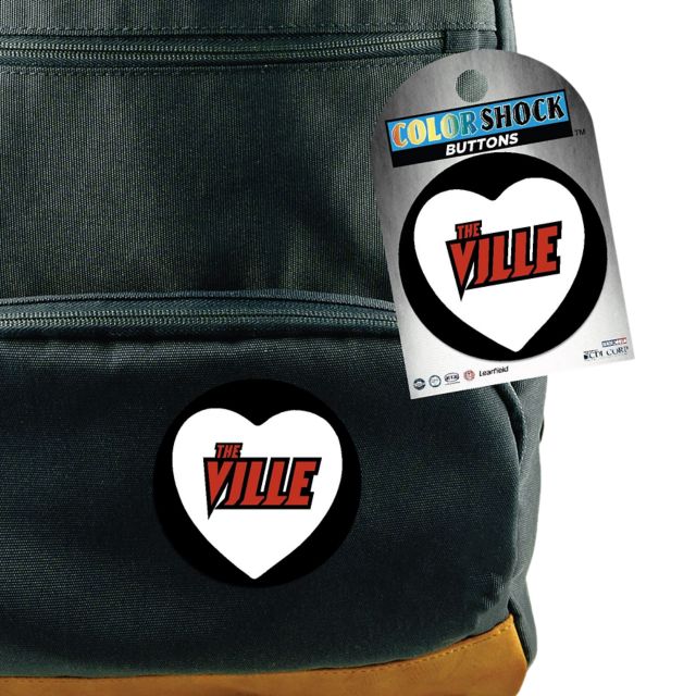 University of Louisville 3'' Heart Button