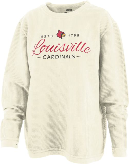 University of Louisville Cardinals Women's Corduroy Crewneck Sweatshirt