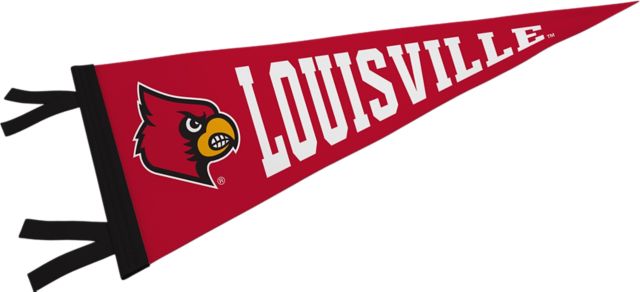 Vintage Louisville Cardinals College University Pennant Flag 