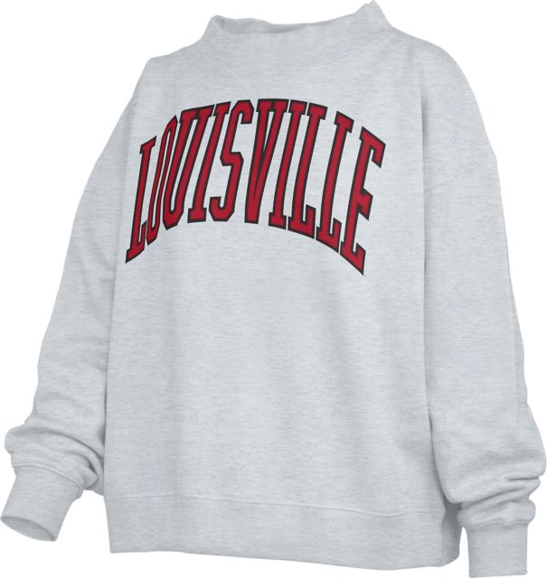 University of Louisville Women's Parke Mock Neck Crewneck Sweatshirt