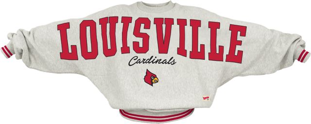 University of Louisville Cardinals Women's Ribbed Fleece Crewneck Sweatshirt