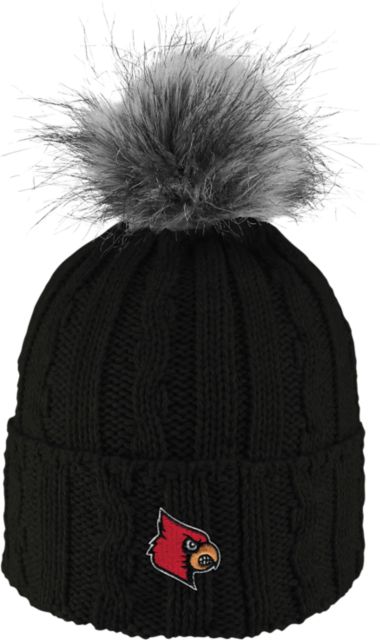 University of Louisville Cardinals Women's Fur Pom Beanie