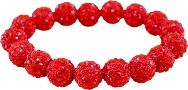 University of Louisville Rhinestone Bead Bracelet