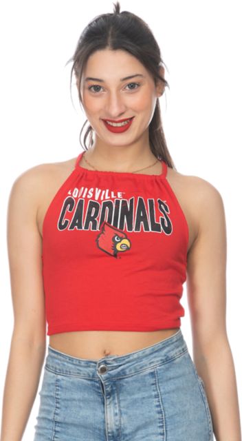University of Louisville Women's Cardinals Halter Top | ZooZatz | Red | XSmall