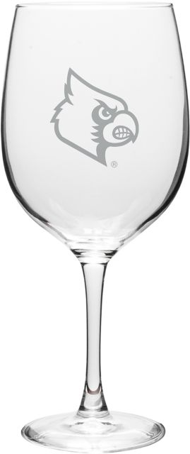 University of Louisville 19 Oz. Cardinals Wine Glass