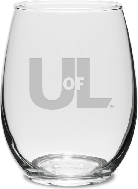 University of Louisville 15 oz. Stemless Wine Glass