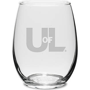 University of Louisville 15 oz. Stemless Wine Glass