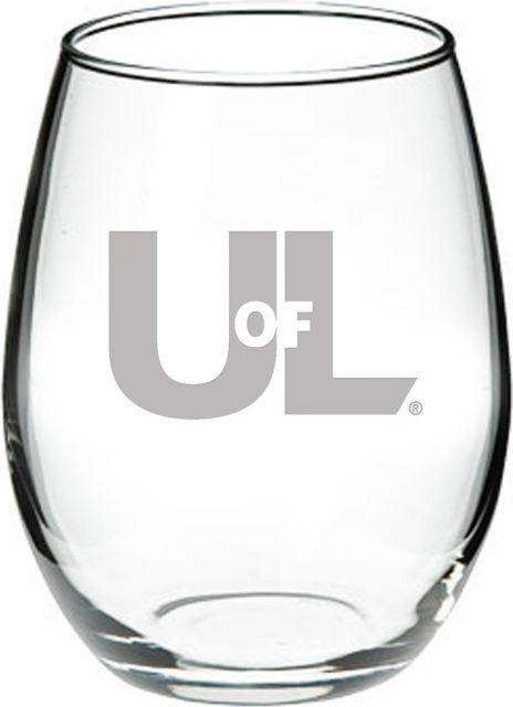 University of Louisville 21 oz. Stemless Wine Glass