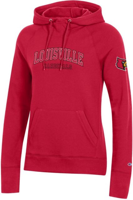 Red women's champion discount hoodie