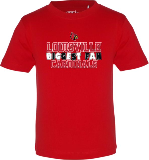 Youth Champion Red Louisville Cardinals Football Drop T-Shirt