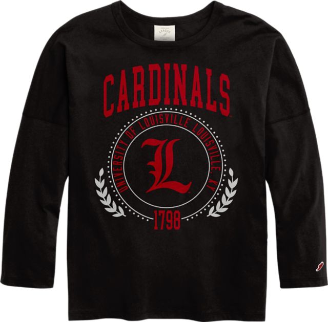 Louisville Cardinals Black Football Long Sleeve Tee Shirt by Champion