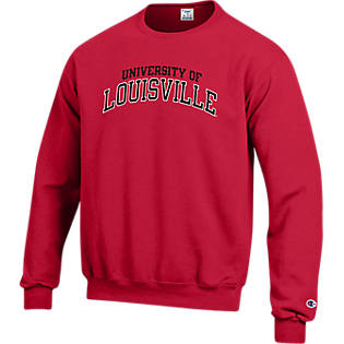 red louisville crewneck sweatshirt