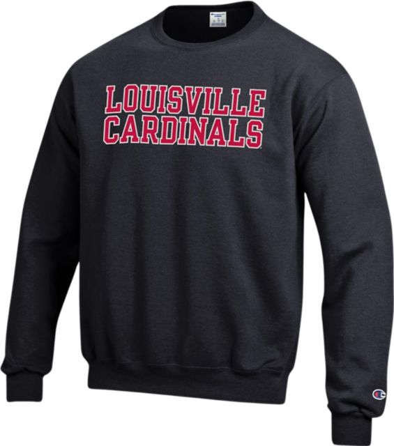 University of Louisville Cardinals Crewneck Sweatshirt | Champion | Black | 2XLarge