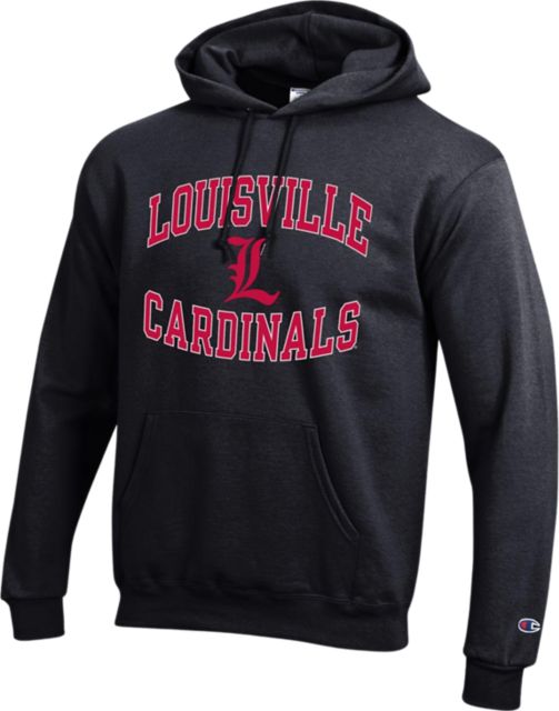 University of Louisville Cardinals Hooded Sweatshirt | Champion Products | Black | XLarge