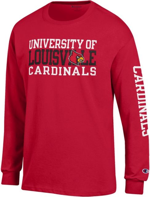 University of Louisville Cardinals Long Sleeve T-Shirt | Champion Products | Scarlet Red | 3XLarge