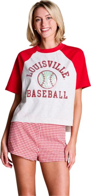 University of Louisville Women's Baseball Sequin Short Sleeve T-Shirt
