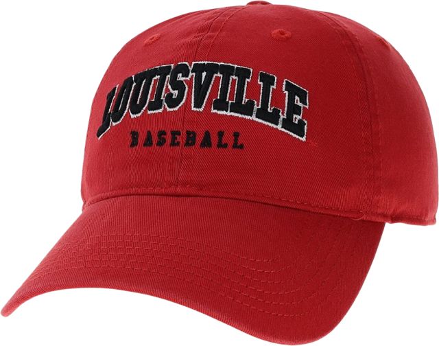 University of Louisville Baseball Adjustable Relaxed Twill Hat | Legacy Apparel | One Size | Misc. | Scarlet Red | Hat/Adjustable