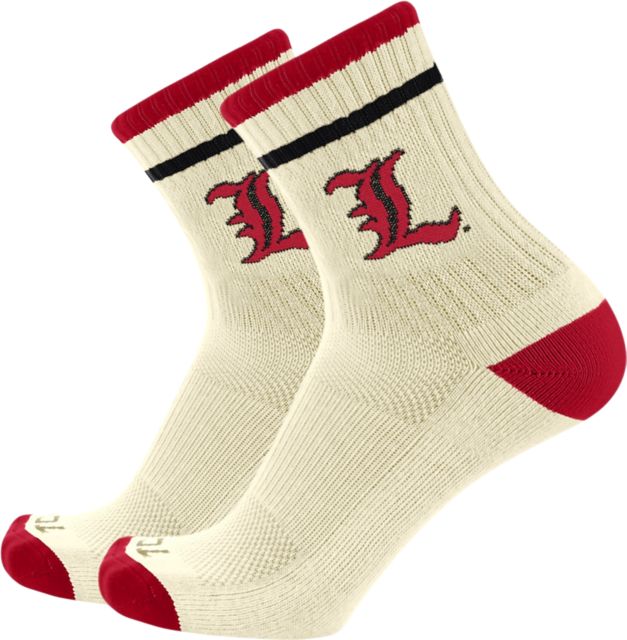 University of Louisville Vintage Quarter Crew Socks