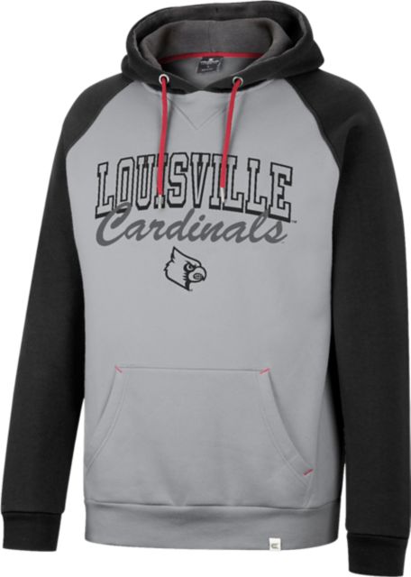 Women's Antigua White Louisville Cardinals Logo Victory Crewneck Pullover  Sweatshirt