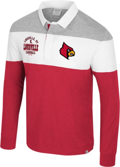University of Louisville Cardinals Ground Floor Long Sleeve Rugby Polo