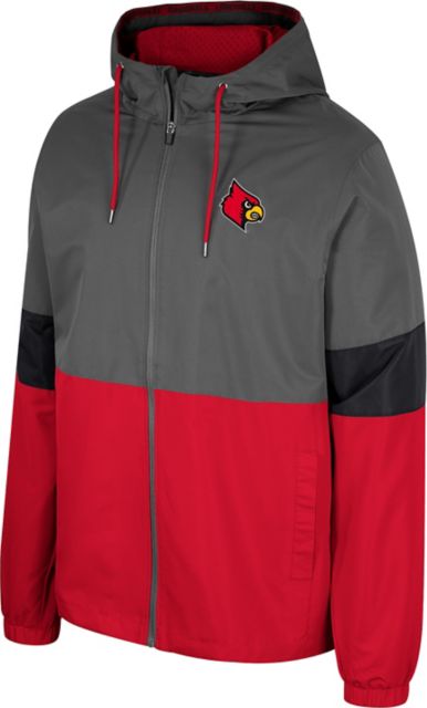 University of Louisville Cardinals Windbreaker | Columbia | Red/Grey | Large