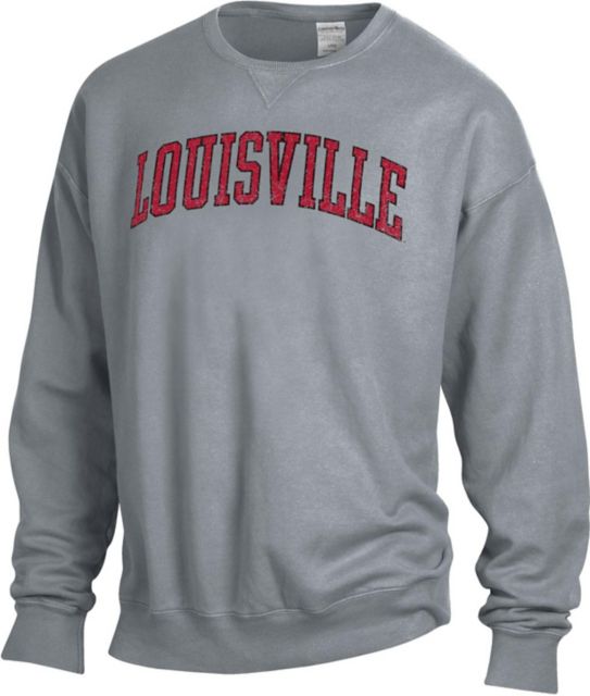 Vintage University of Louisville Alumni Sweatshirt Mens Large L Embroidered  Gray