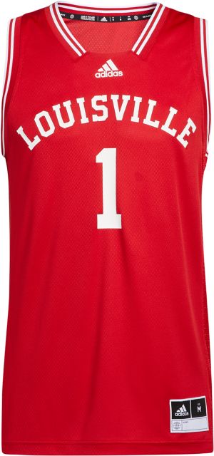 1 Louisville Cardinals adidas Swingman Basketball Jersey - Red