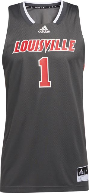 University of Louisville Cardinals Retro Basketball Jersey | Adidas | Dark Grey/White | XLarge