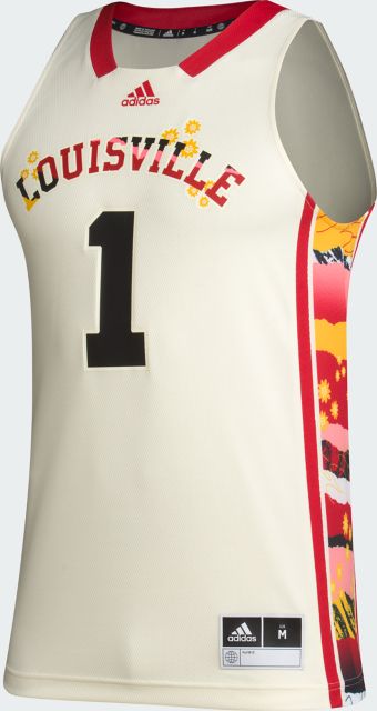 Men's Adidas #1 Khaki Louisville Cardinals Honoring Black Excellence Basketball Jersey Size: Large