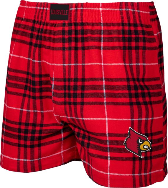 University of Louisville Cardinals Flannel Boxer Shorts
