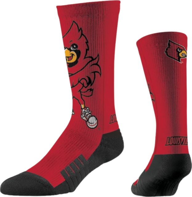 NCAA College University of Louisville Cardinals Socks Strideline M/L