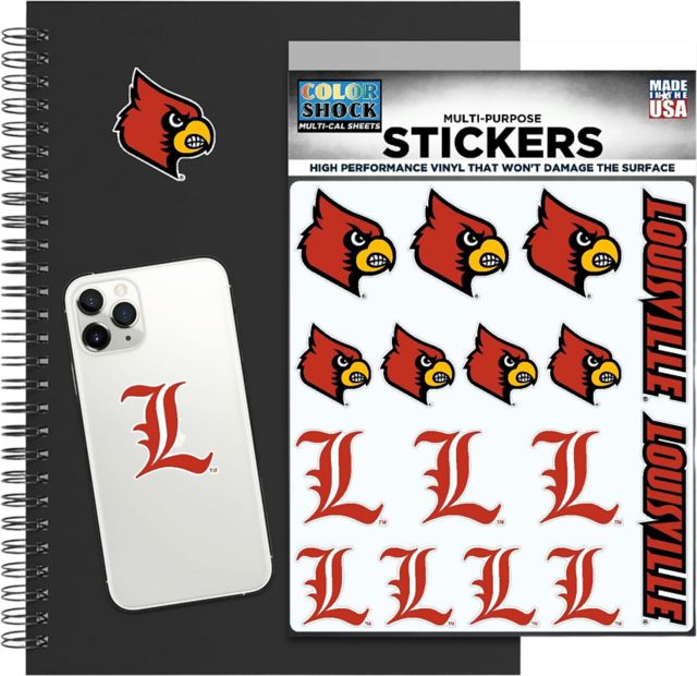 University of Louisville Cardinals Sticker Sheet