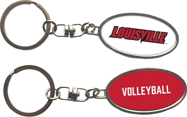 GRAPHICS & MORE Black Leather University of Louisville Cardinals Keychain