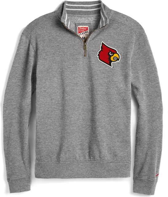 University of Louisville Cardinals 1/4 Zip Top | League Collegiate Wear | Fall Heather | Small