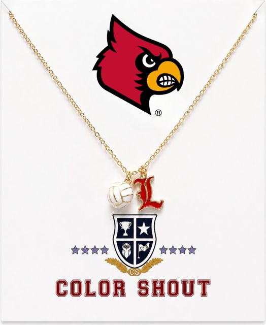 University of Louisville Volleyball Charm Necklace