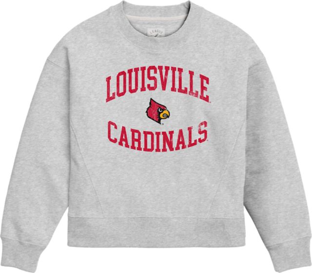 University of Louisville Women's Cardinals Crewneck | League | Ash Grey | Medium