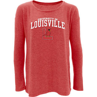 University of Louisville Cardinals Women's Vault Crewneck Sweatshirt | Blue 84 | Red | Medium