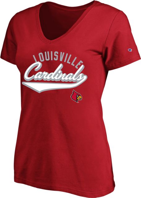 University of Louisville Women's Plus Size Cardinals Short Sleeve T-Shirt | Champion | Oxford | 1x