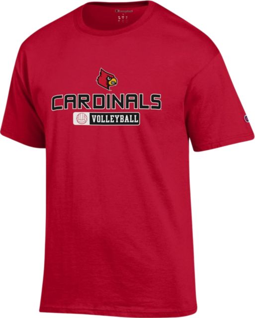 Louisville Cardinals Football Champion Women T-Shirt XS Red Short Sleeve  V-Neck