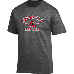 University of Louisville Cardinals Alumni Short Sleeve T-Shirt | Champion Products | Granite Heather | Large