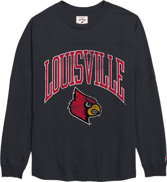 University of Louisville Women's Cardinals Long Sleeve T-Shirt | League | Black | Medium