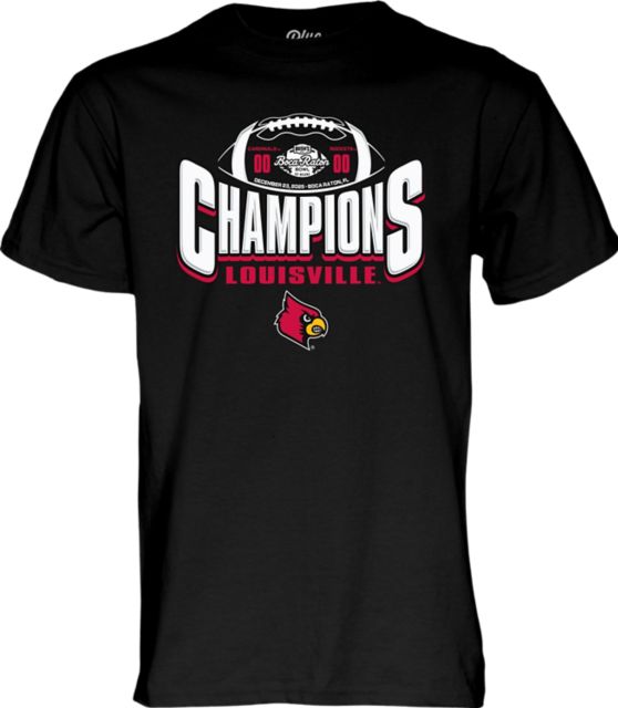 University of Louisville Cardinals Football 2025 Boca Raton Bowl Champions Short Sleeve T-Shirt