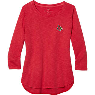 University of Louisville Cardinals Women's 3/4 Sleeve Shirt | Tommy Bahama | Tango | Small