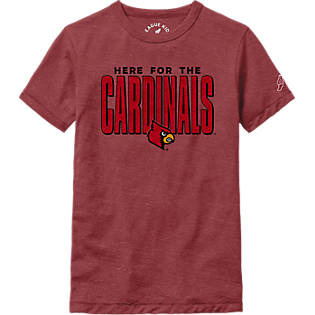 University of Louisville Youth Boy's Cardinals Short Sleeve T-Shirt | League | True Red Heather | Youth XLarge