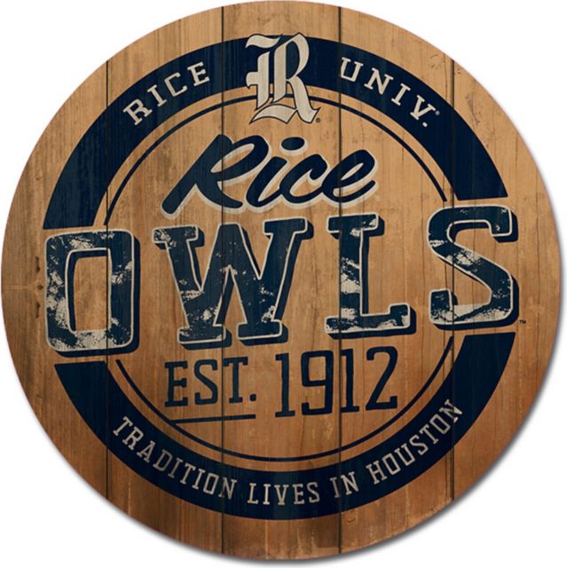 Rice University Barrel Top Wall Mount 26''x26'' - ONLINE ONLY