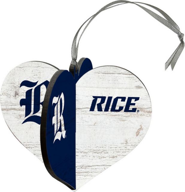 Rice University 3D Heart Ornament