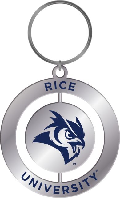 Rice University Owls Spinner Key Tag
