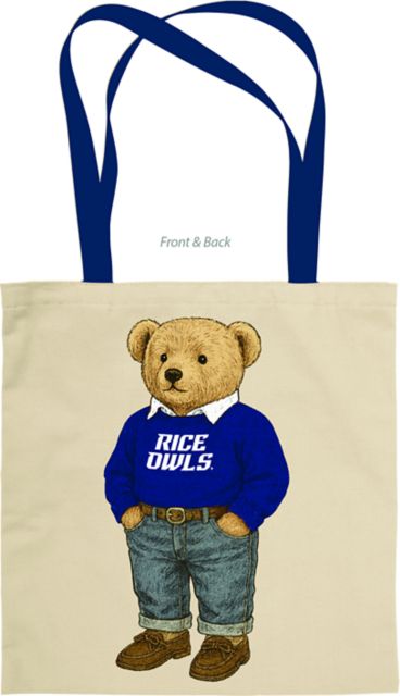 Rice University Bear Tote Bag