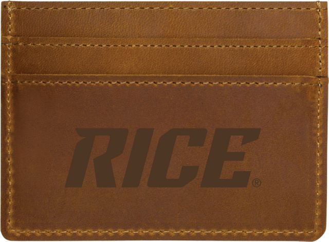 Rice University Leather Card Holder