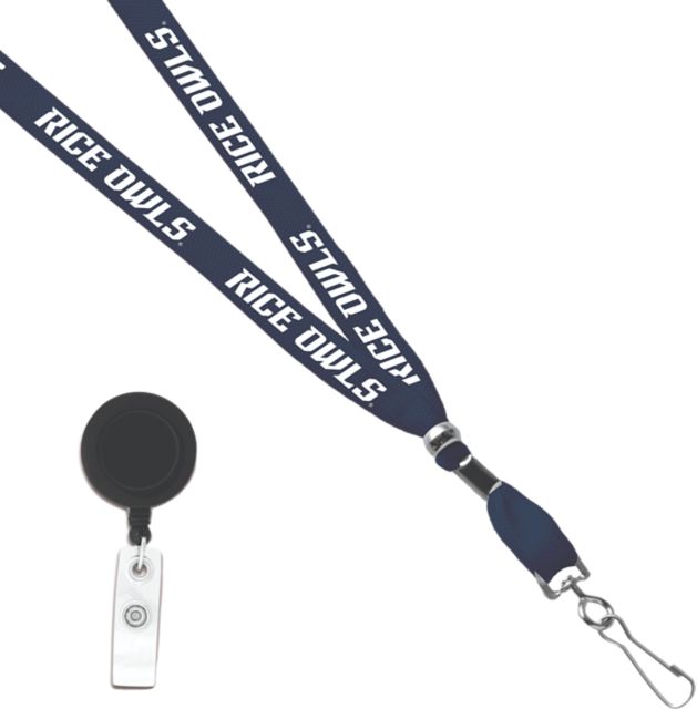 Rice University Owls Card Clamp Lanyard